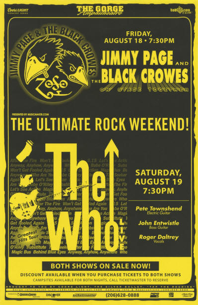 The Who - The Gorge Amphitheatre - Gorge, WA - August 19, 2000 USA (Promo)