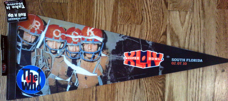 The Who - Super Bowl Pennant - 2010 USA