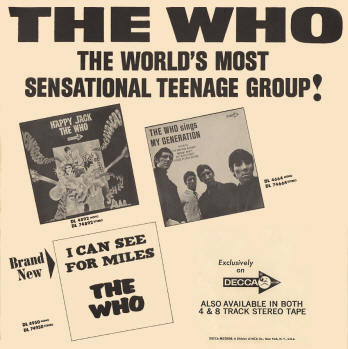 The Who - The World's Most Sensational Teenage Group - 1967 USA Ad