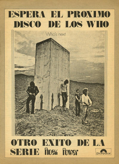 The Who - Who's Next - 1971 Mexico Ad