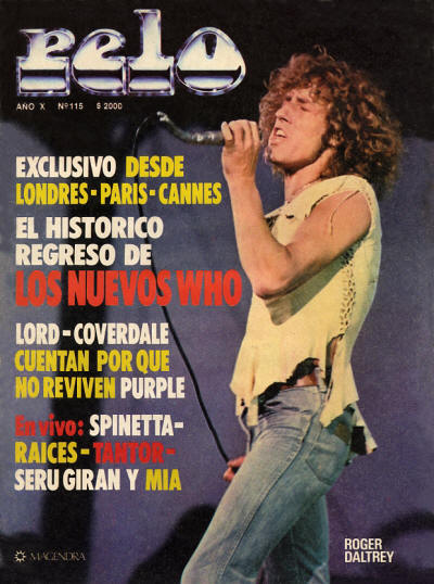 Roger Daltrey - Argentina - Pelo - July, 1979