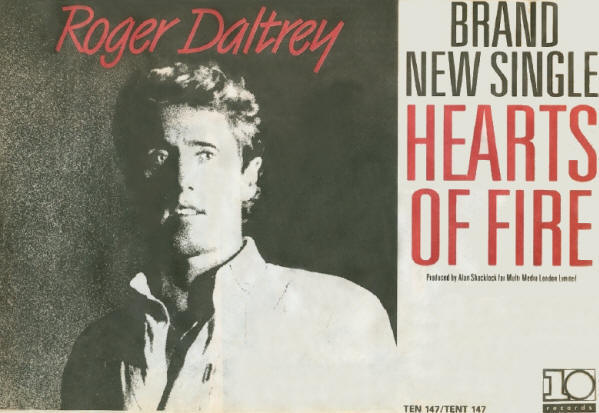 Roger Daltrey - Hearts Of Fire - 1987 UK (Reproduction)
