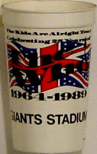 The Who - Soda & Beer Cup - 1989 USA Tour