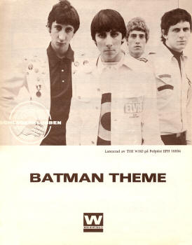 Batman Theme - 1966 Sweden Sheet Music