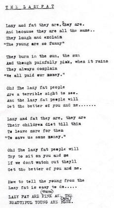 Pete Townshend - Typed Lyrics For Lazy Fat People - 1966