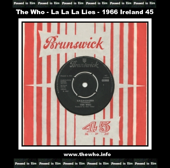 The Who  La La La Lies / The Good's Gone  1966 Ireland 45 