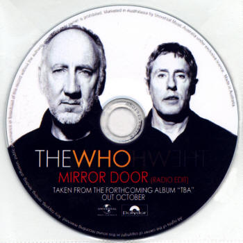 The Who - Mirror Door - 2006 Australia CD Single (Promo)