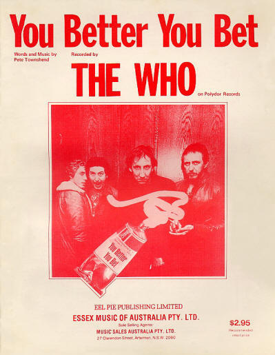 The Who - Australia - You Better You Bet - 1981