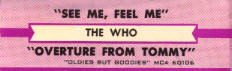 The Who - See Me, Feel Me/Overture - 1973 Juke Box Strip