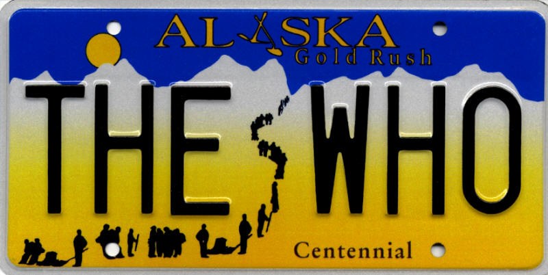 The Who - Alaska License Plate