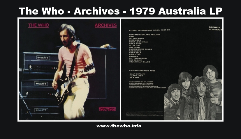 The Who  Archives - 1979 Australia LP
