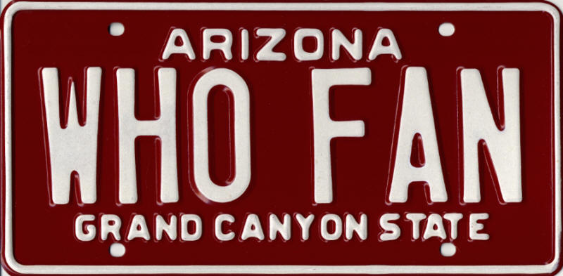 The Who - Arizona License Plate