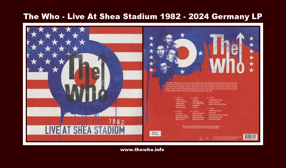 The Who - Live At Shea Stadium 1982 - 2024 Germany / UK LP)
