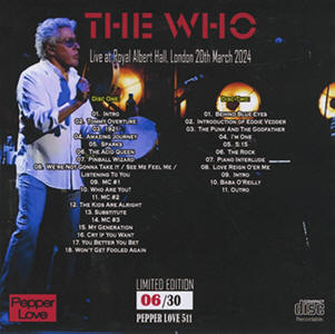 The Who - Royal Albert Hall - London - 20th March 2024 - CD
