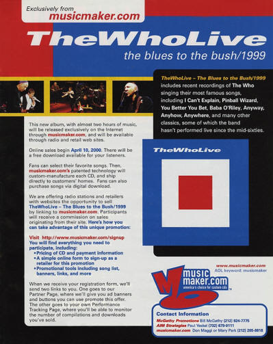 The Who - The Blues To The Bush - 2000 USA