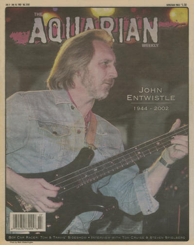 John Entwistle - USA - The Aquarian - July 3 - 10, 2002