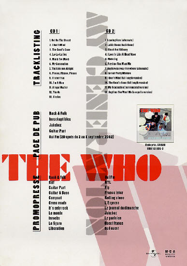 The Who - My Generation Deluxe - 2002 France