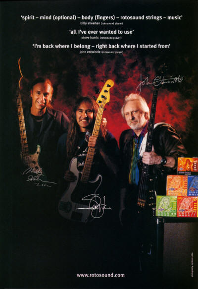 John Entwistle - RotoSound Strings - 2002 UK