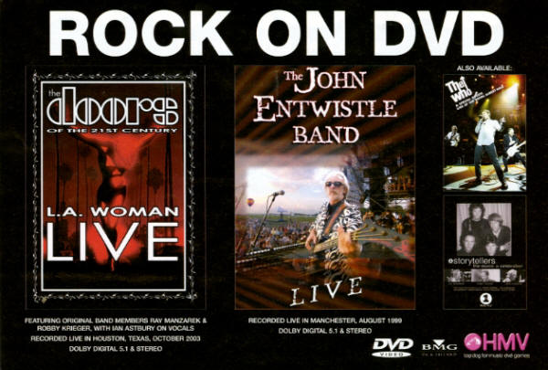 John Entwistle / The Who - Rock On DVD - 2003 UK