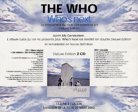 The Who - Who's Next Deluxe - 2003 France