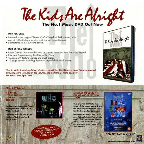 The Who - The Kids Are Alright - 2004 UK