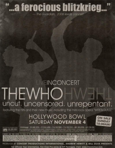 The Who - Hollywood Bowl - November 4, 2006 USA