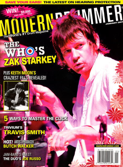 Zak Starkey - USA - Modern Drummer - January, 2007