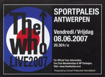 The Who - Antwerp - 06/08/07 Belgium