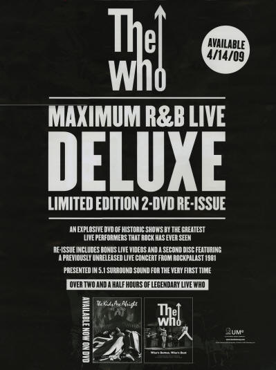 The Who - Maximum R&B Live Deluxe - 2009 USA (Back) 