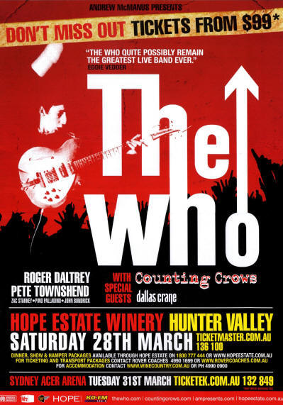 The Who - Hunter Valley, March 28, 2009 - Australia (Promo)