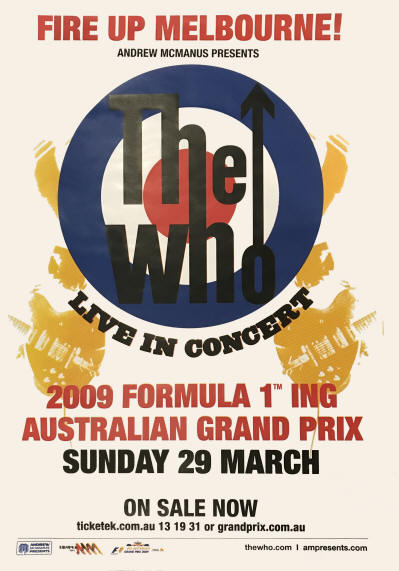The Who - Melbourne / Australian Gran Prix, March 29, 2009 - Australia (Promo)