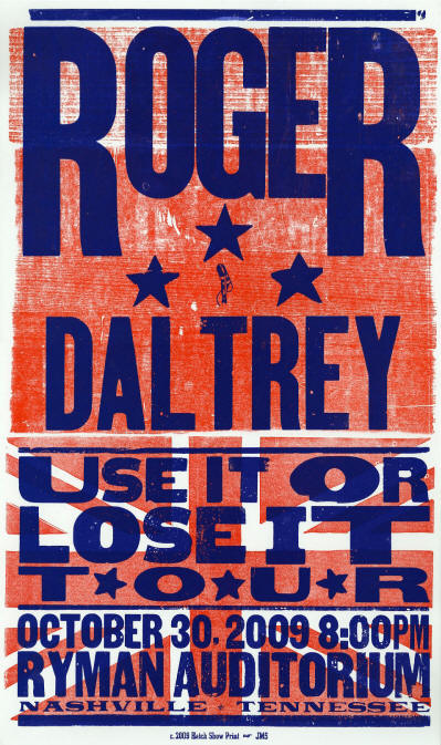 Roger Daltrey - Ryman Auditorium - Nashville, TN - October 30, 2009 USA (Venue Promo)
