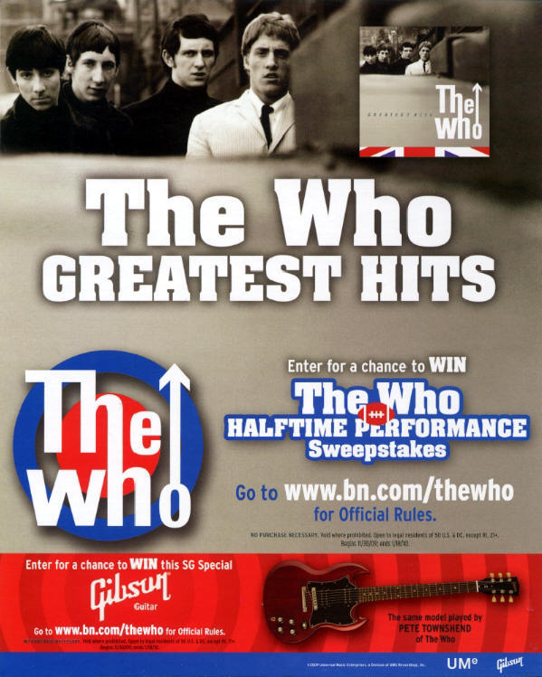 The Who - The Who's Greatest Hits - 2009 USA Store Display