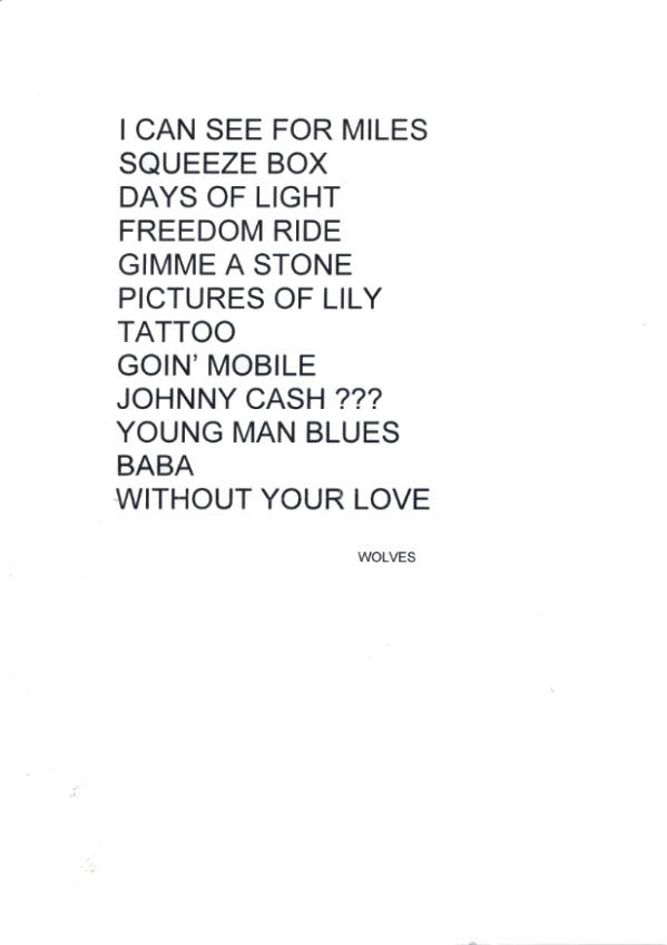 Roger Daltrey - July 3, 2011 - Wolverhampton Civic Hall - Wolverhampton, UK Setlist