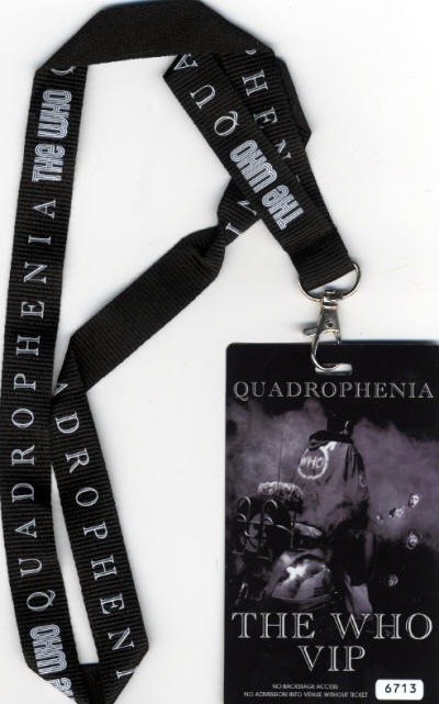 The Who - VIP Package 2013 USA (Pass)
