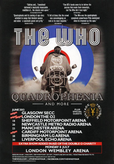 The Who - Quadrophenia & More - June & July, 2013 UK
