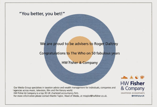 The Who - HW Fisher & Co - 2014 UK