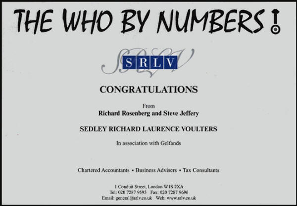 The Who - Sedley Richard Laurence Voulters - 2014 UK