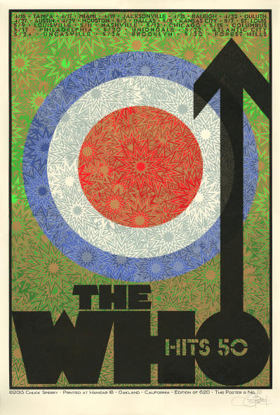 The Who - The Who Hits 50 - 2015 USA Limited Edition Chuck Sperry Poster
