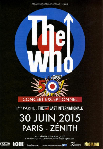 The Who - Zenith, June 30, 2015 - 2015 Paris, France