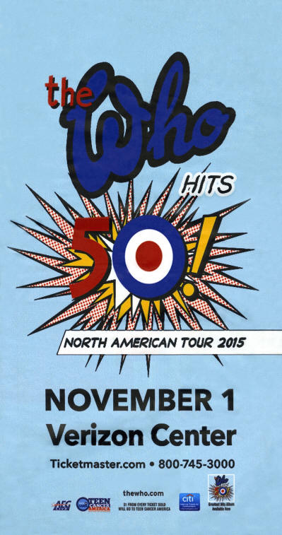 The Who - Verizon Center - November 1, 2015 - Washington, DC USA (Cancelled)