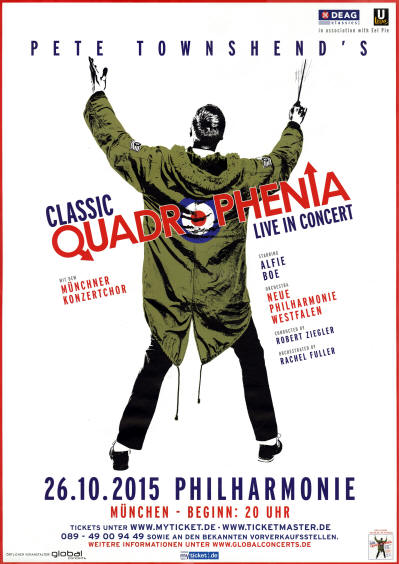 Pete Townshend - Classic Quadrophenia - October 26, 2015 - Munich, Germany (Venue Poster)