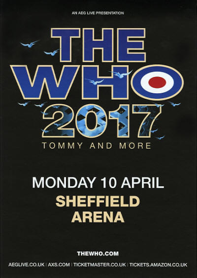 The Who 2017 - Tommy And More - April 10, 2017 - Sheffield Arena - Sheffield UK