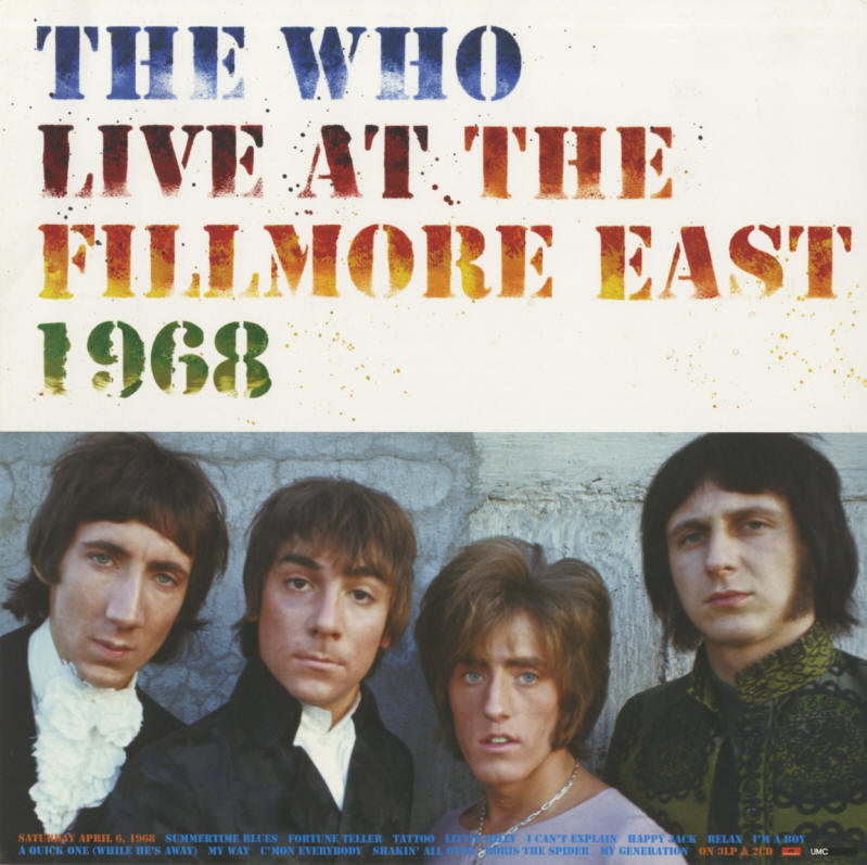 The Who - Live At The Fillmore East 1968 - 2018 USA