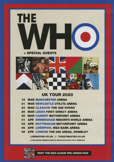 The Who - UK Tour Dates 2020  - 2019, UK (Promo)