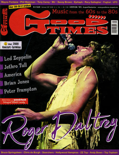 Roger Daltrey - Germany - Good Times - August/September, 2019