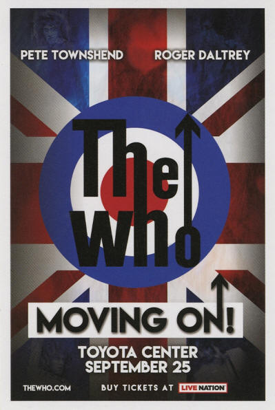 The Who - Moving On - Toyota Center - September 25, 2019 USA Flyer