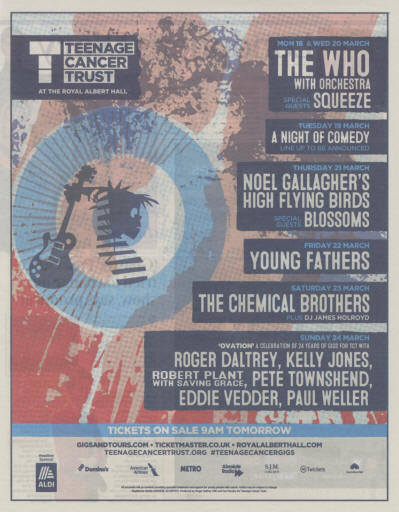 Roger Daltrey - Teen Cancer Trust - Royal Albert Hall - March 24, 2024 UK