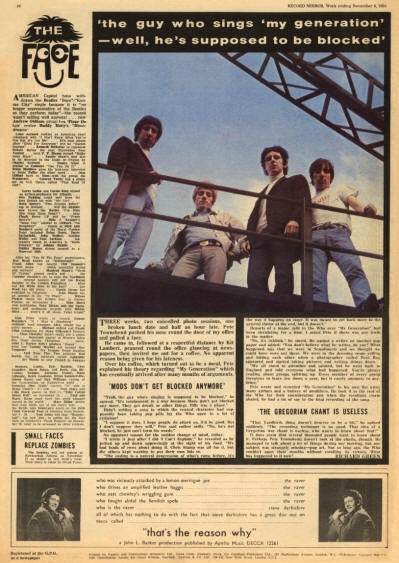 The Who - UK - Record Mirror - November 6, 1965 (Back Cover)