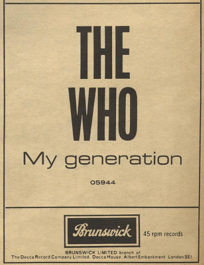 The Who - My Generation - 1965 UK